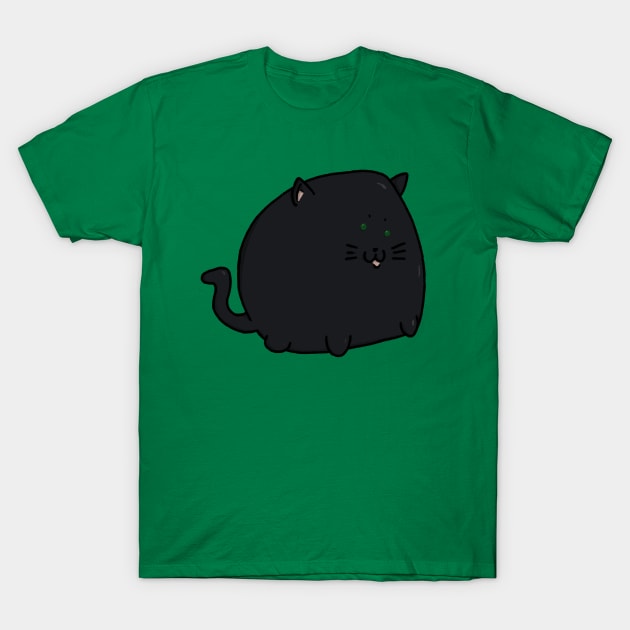 Black cat orb T-Shirt by funkysmel